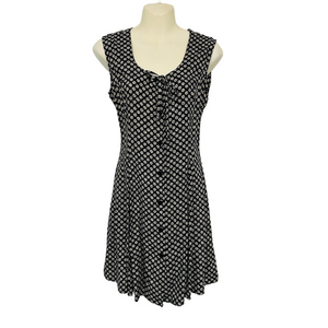 90s Vintage floral navy dress Fits Small sleeveless Tie back Ditzy print casual